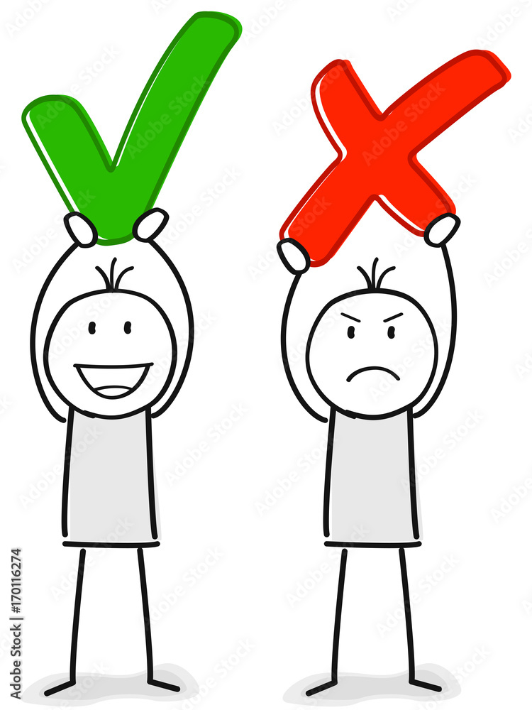 Figur Ja und Nein Adobe Stock