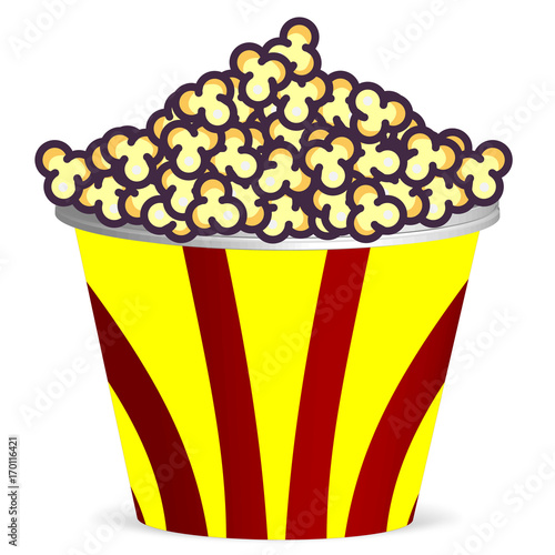 Bucket with popcorn