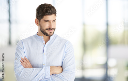 Shot of a young man indoor portrait. 