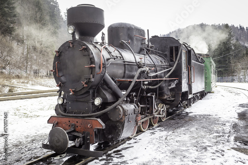 Fototapeta Naklejka Na Ścianę i Meble -  Old steam locomotive
