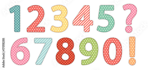 Cute vintage shabby chic style numbers