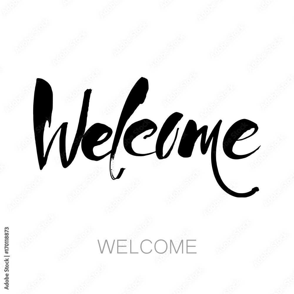 Fototapeta premium welcome lettering template