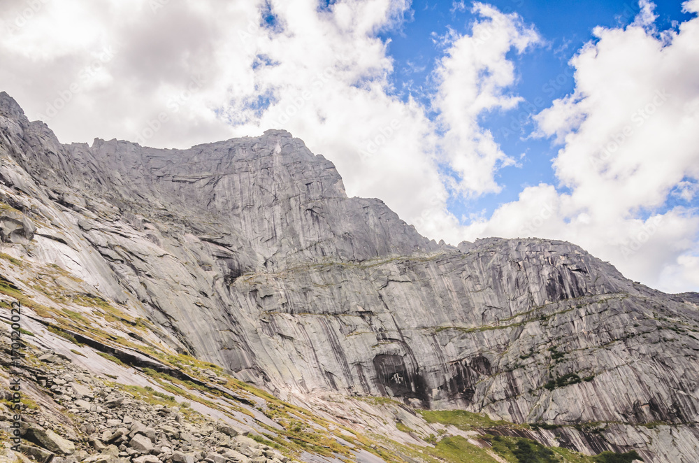 Daylight landscape, view on mountains and rocks, Ergaki Daylight landscape, view on mountains and rocks, Ergaki