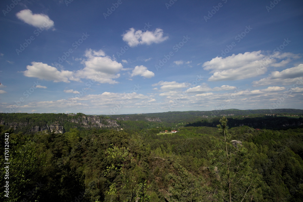 Blick auf die Bastei Blick auf die Bastei