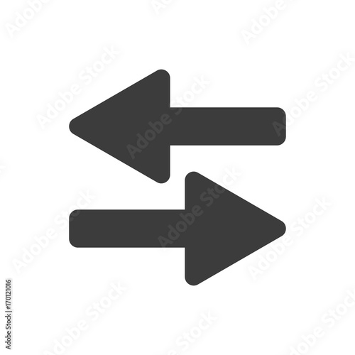 Simple opposite direction arrows vector design