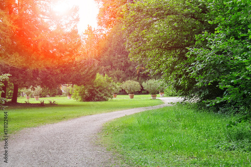 Beautiful park of Villa Sorra. Castelfranco Emilia, Modena, Italy