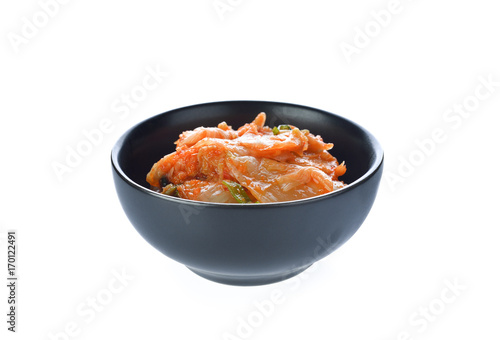 kimchi on white background