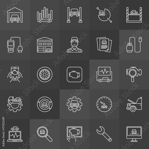 Vehicle diagnostics icons