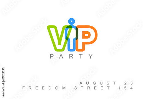Vector VIP club party invitation template