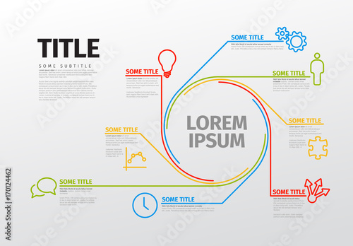 Vector Infographic schema template