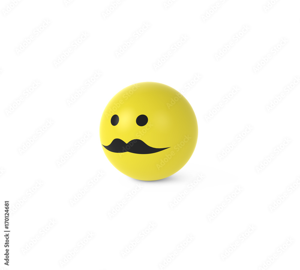 Smiley mit Schnurrbart Smiley mit Schnurrbart