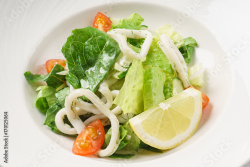 salad with calamari