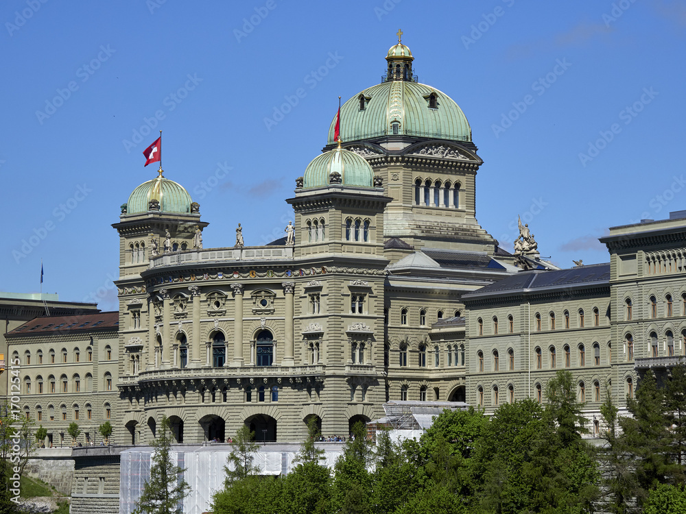 Das Bundeshaus in Bern, Sitz der Schweizer Regierung und des Parlamentes