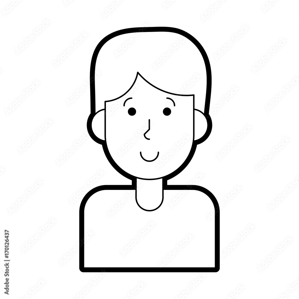 Boy cartoon icon Kid childhood little and people theme Isolated design Vector illustration
