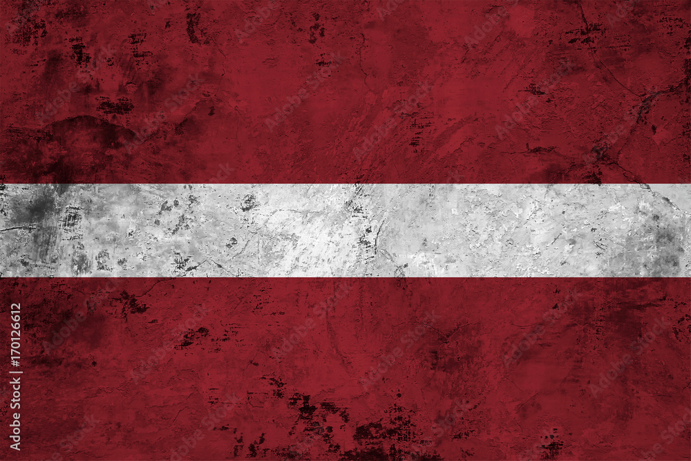 Flag of the Latvia close up