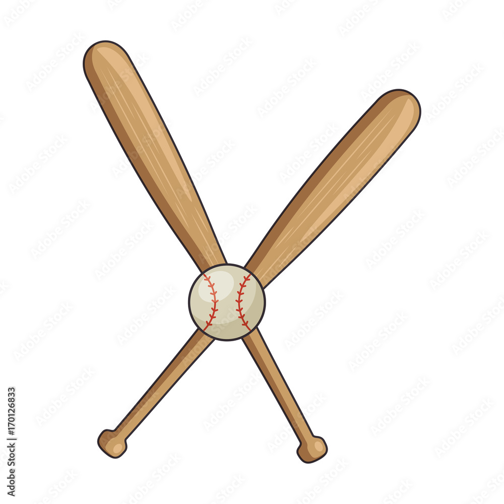 baseball ball and bats vector illustration design baseball ball and bats vector illustration design