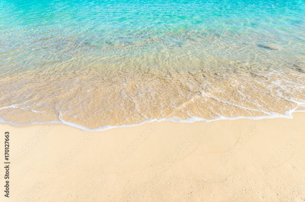 Obraz premium Beach background beautiful sand and sea water