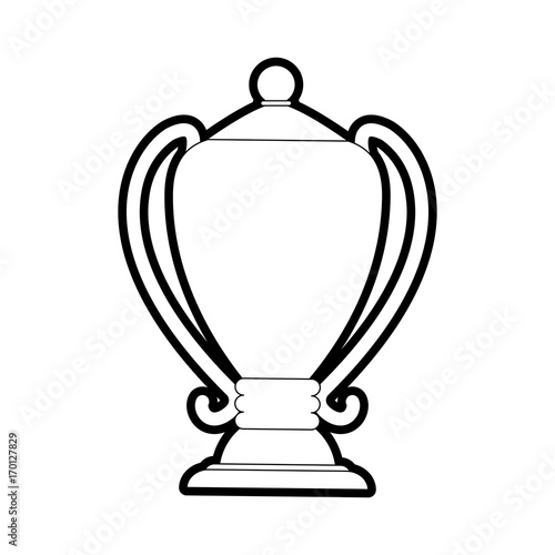Trophy icon of Winner competition success and sport theme Isolated design Vector illustration