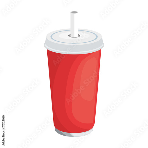 soda paper glass icon vector illustration graphic design