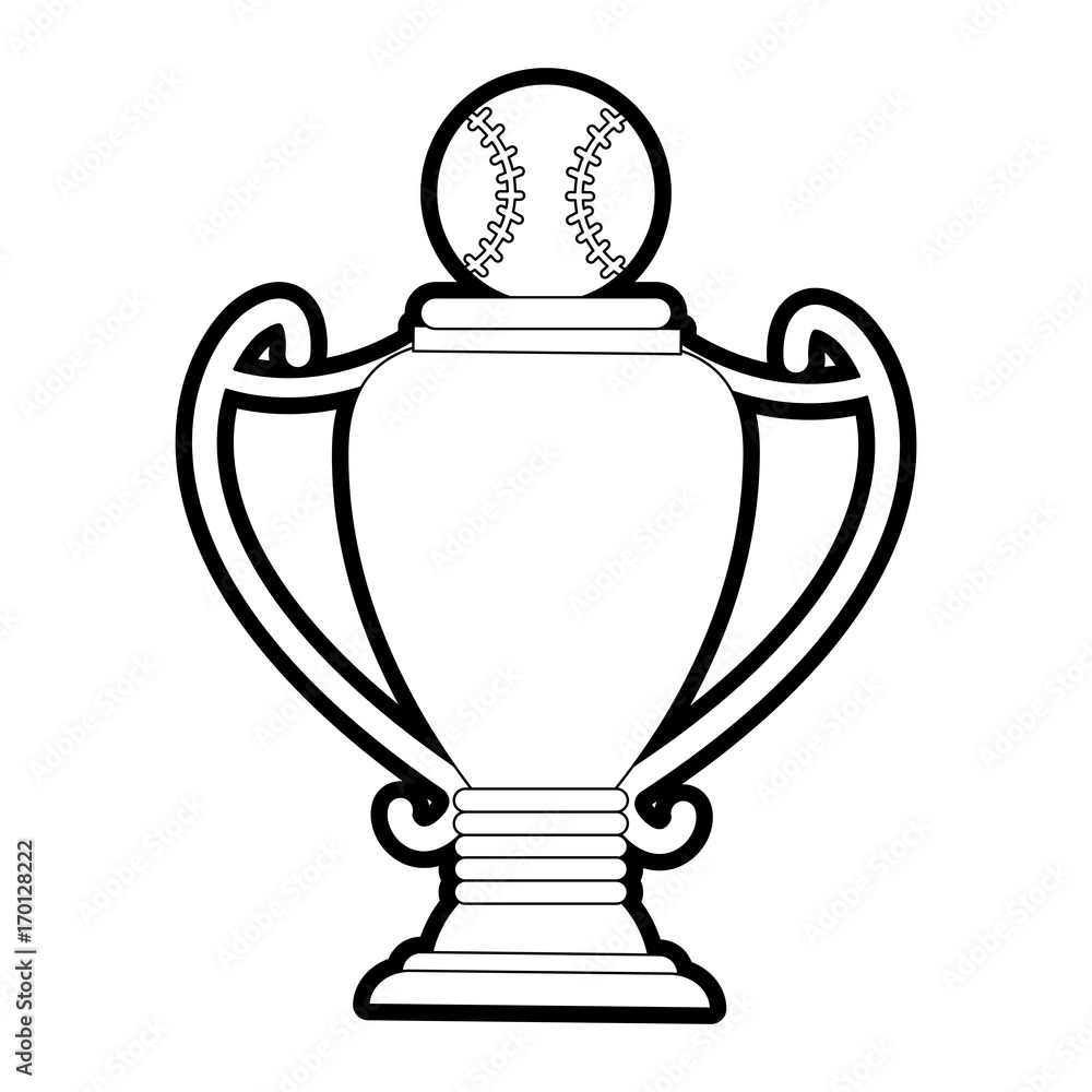 Beseball trophy icon of sport hobby and competition theme Isolated design Vector illustration Beseball trophy icon of sport hobby and competition theme Isolated design Vector illustration