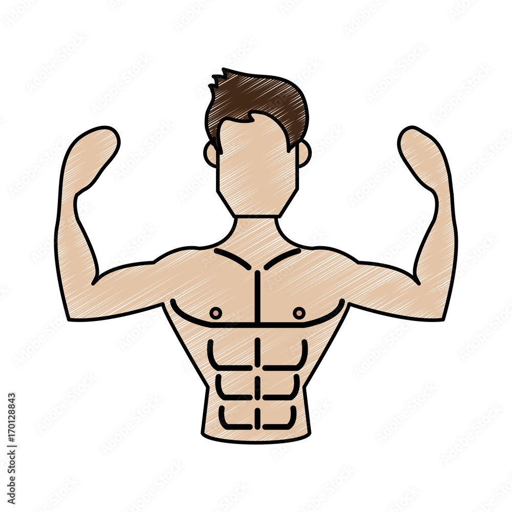 Fototapeta premium Man icon of Male avatar person people and human theme Isolated design Vector illustration
