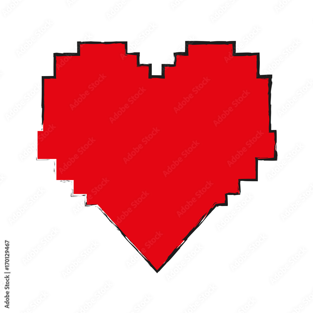 Heart icon of love passion and romantic theme Isolated design Vector illustration Heart icon of love passion and romantic theme Isolated design Vector illustration