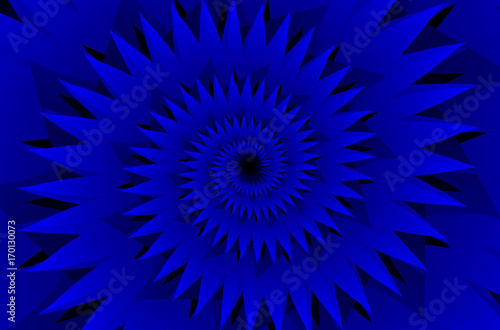 Star blue abstract vector pattern, Concentric star shapes - blue