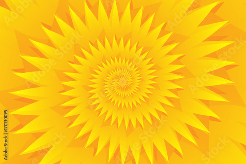 Star yellow abstract vector pattern, Concentric star shapes - yellow