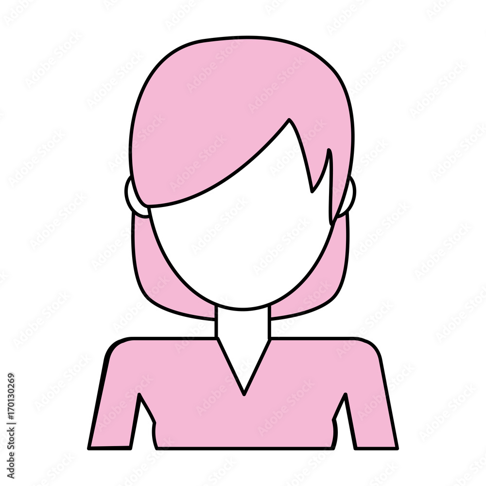 Woman icon Girl female avatar person people and human theme Isolated design Vector illustration Woman icon Girl female avatar person people and human theme Isolated design Vector illustration