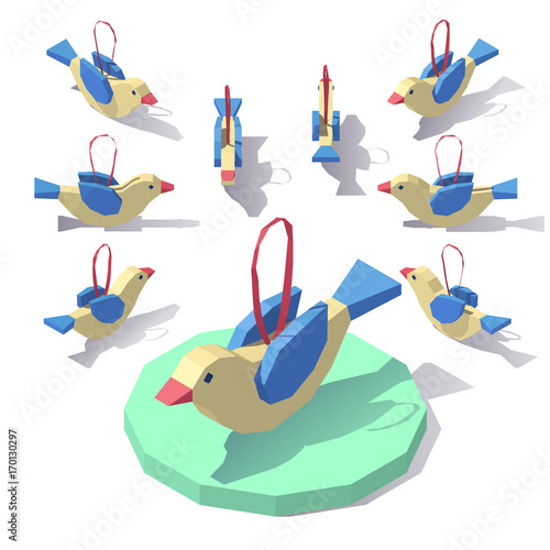 Christmas tree toy birdie
