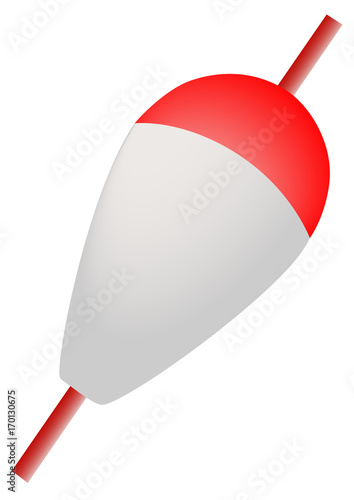 Fishing float isolated red