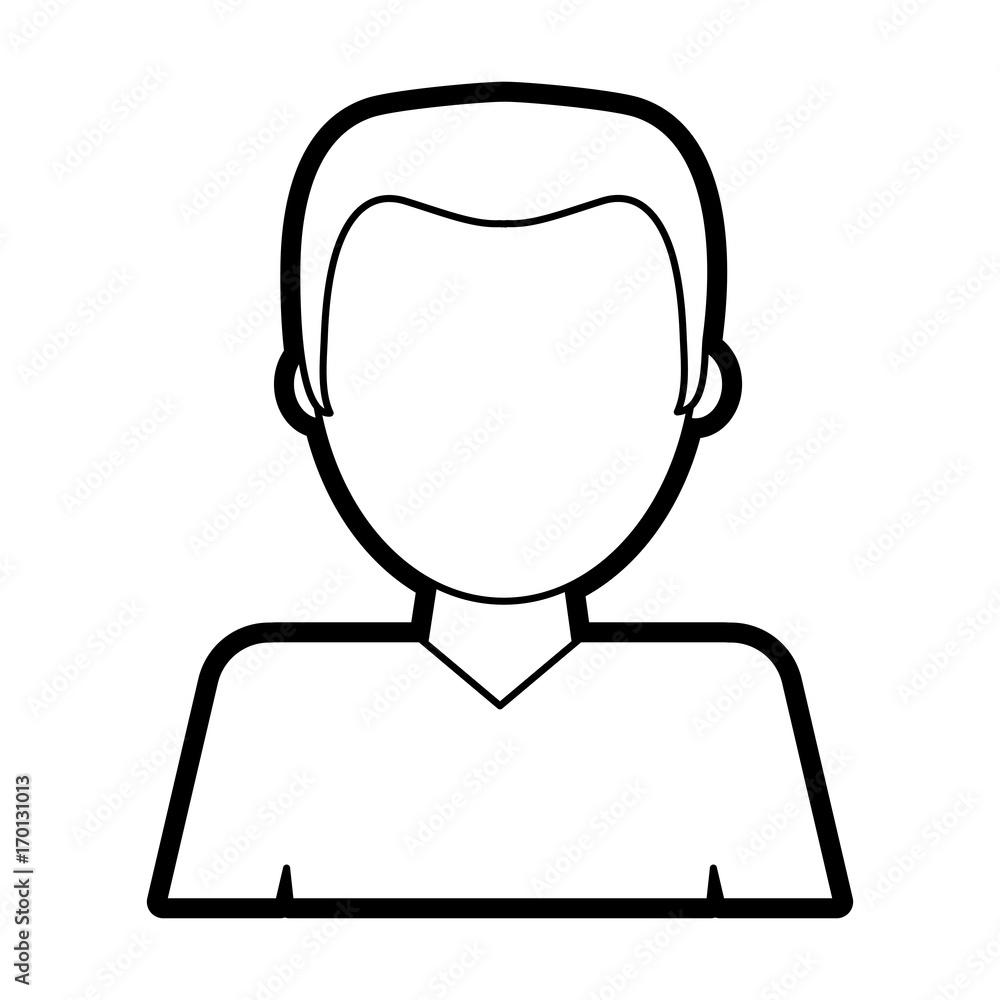 Boy icon of male man and kid theme Isolated design Vector illustration