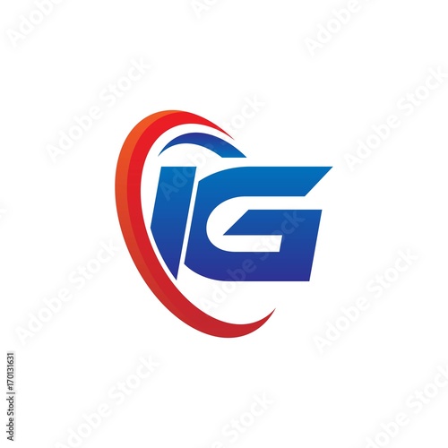modern dynamic vector initial letters logo ig with circle swoosh red blue Free Download modern dynamic vector initial letters logo ig with circle swoosh red blue - GFXLoad