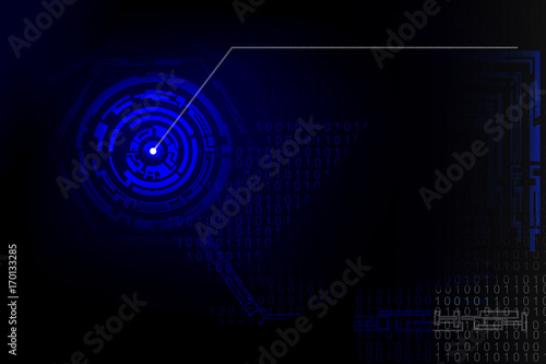 abstract vector digital blue background
