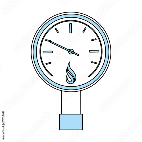 Pressure gauge of power energy and fuel theme Isolated design Vector illustration