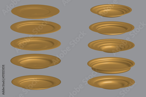 Golden utensils set designers