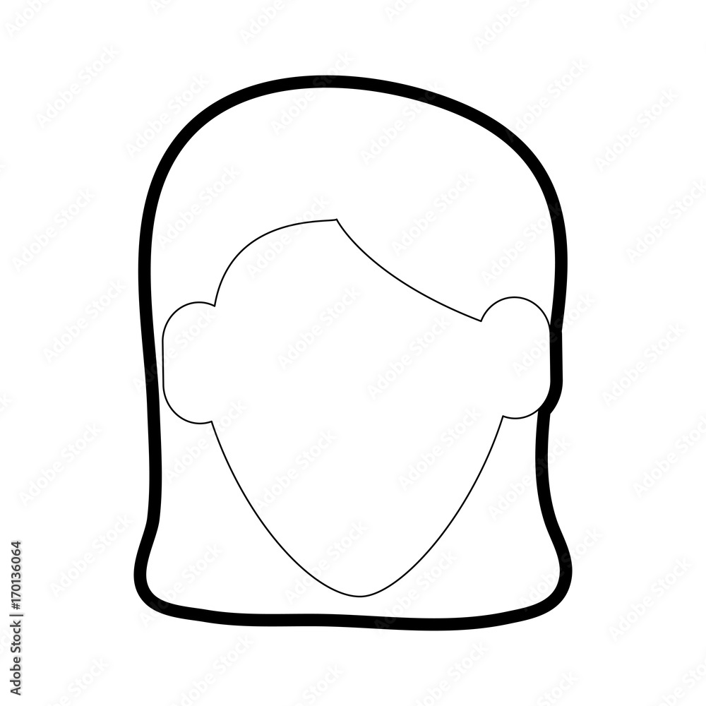 Woman head of girl female avatar person people and human theme Isolated design Vector illustration Woman head of girl female avatar person people and human theme Isolated design Vector illustration