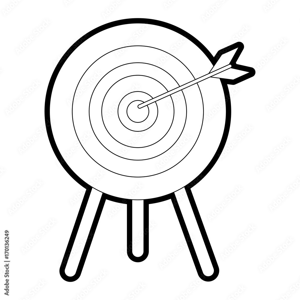 Target of solution success and strategy theme Isolated design Vector illustration Target of solution success and strategy theme Isolated design Vector illustration