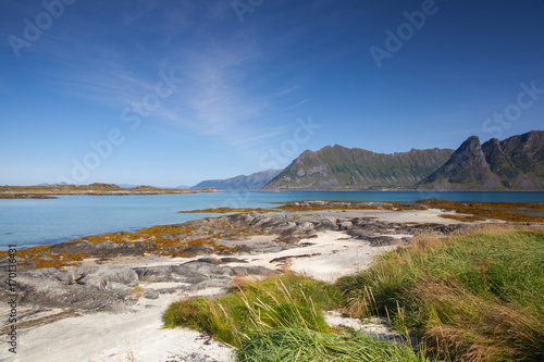 On the coast in Gimsoysand, Norway