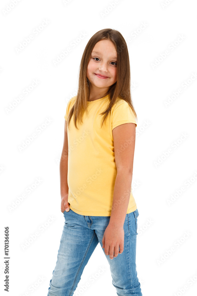 Young girl isolated on white background Young girl isolated on white background