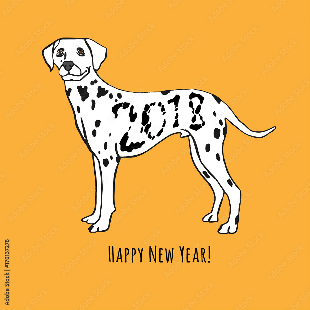 New Year greeting card 