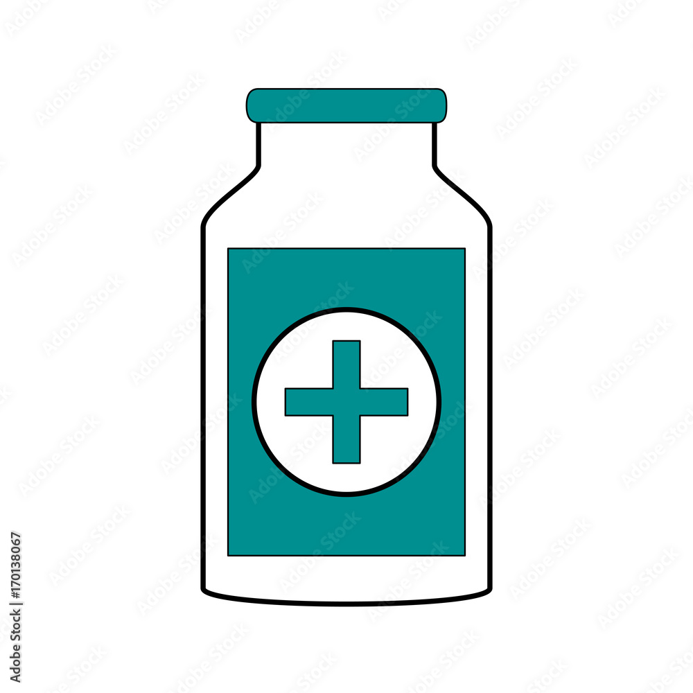 Medicine jar icon health care and hospital theme Isolated design Vector illustration Medicine jar icon health care and hospital theme Isolated design Vector illustration