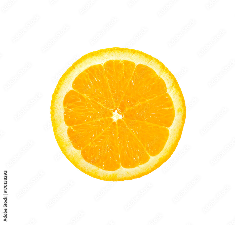 fresh orange sliced on white background fresh orange sliced on white background