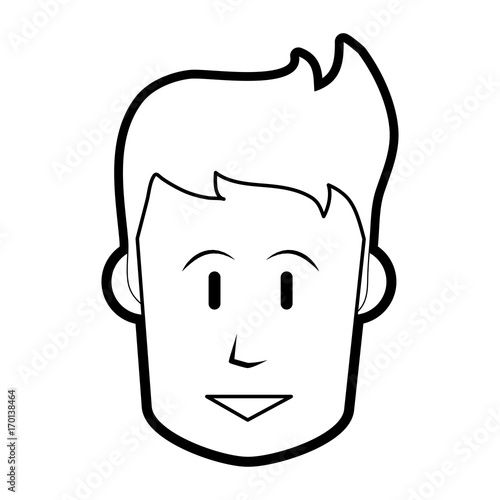 Man cartoon of male avatar person people and human theme Isolated design Vector illustration