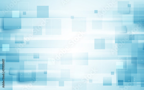 Abstract repeating rectangle shape on blue and white background