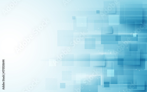 Abstract repeating rectangles shape on blue and white background