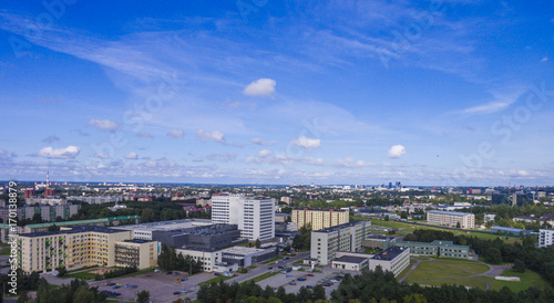 city Tallinn,Estonia aerial view district mustamjae