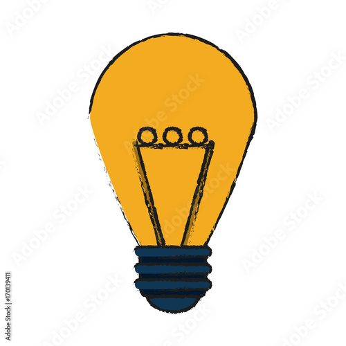 Light bulb icon Energy power and technology theme Isolated design Vector illustration