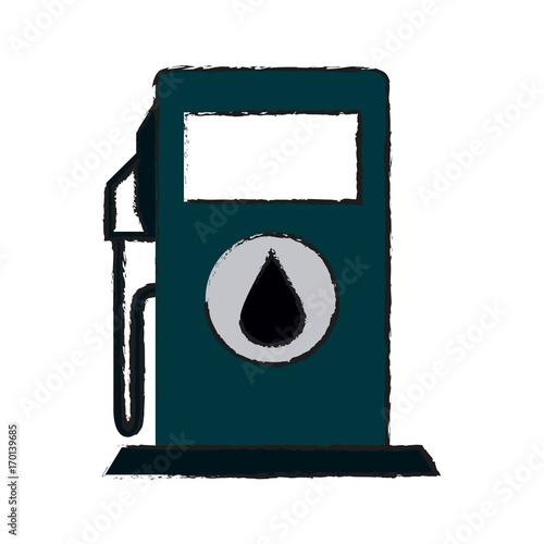 Gas station of industry and fuel theme Isolated design Vector illustration
