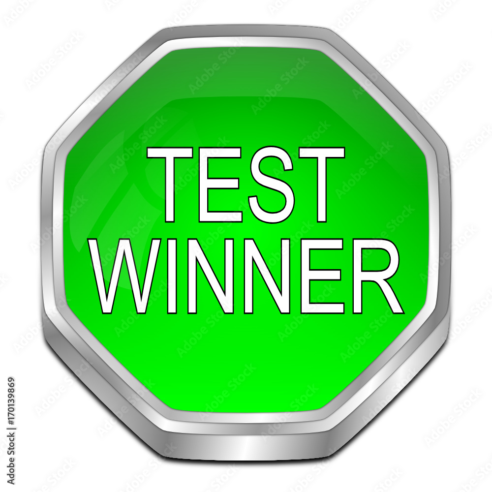 Test Winner button - 3D illustration Test Winner button - 3D illustration